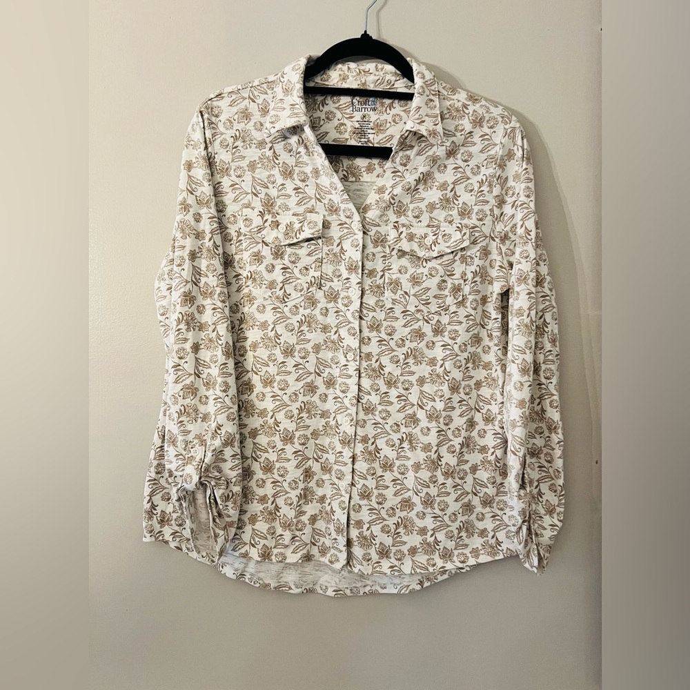 Croft & Barrow floral blouse size M